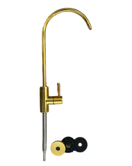 Wellon Gold Luxe Stainless Steel SUS304 Body Kitchen Water Filter Faucet for Most Reverse Osmosis Units Emphasizing luxury and sophistication Faucet .